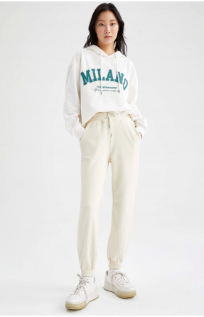 Спортивные штаны женские молочного  цвета 178828C
