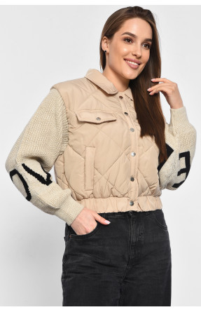 Куртка жіноча демісезонна бежевого кольору 5442 178953C