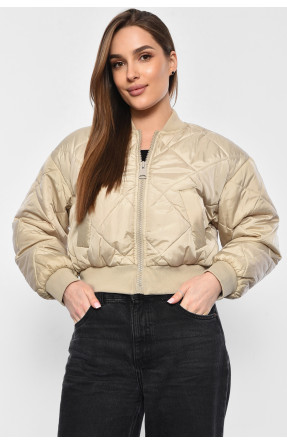 Куртка жіноча демісезонна бежевого кольору 5642 178956C