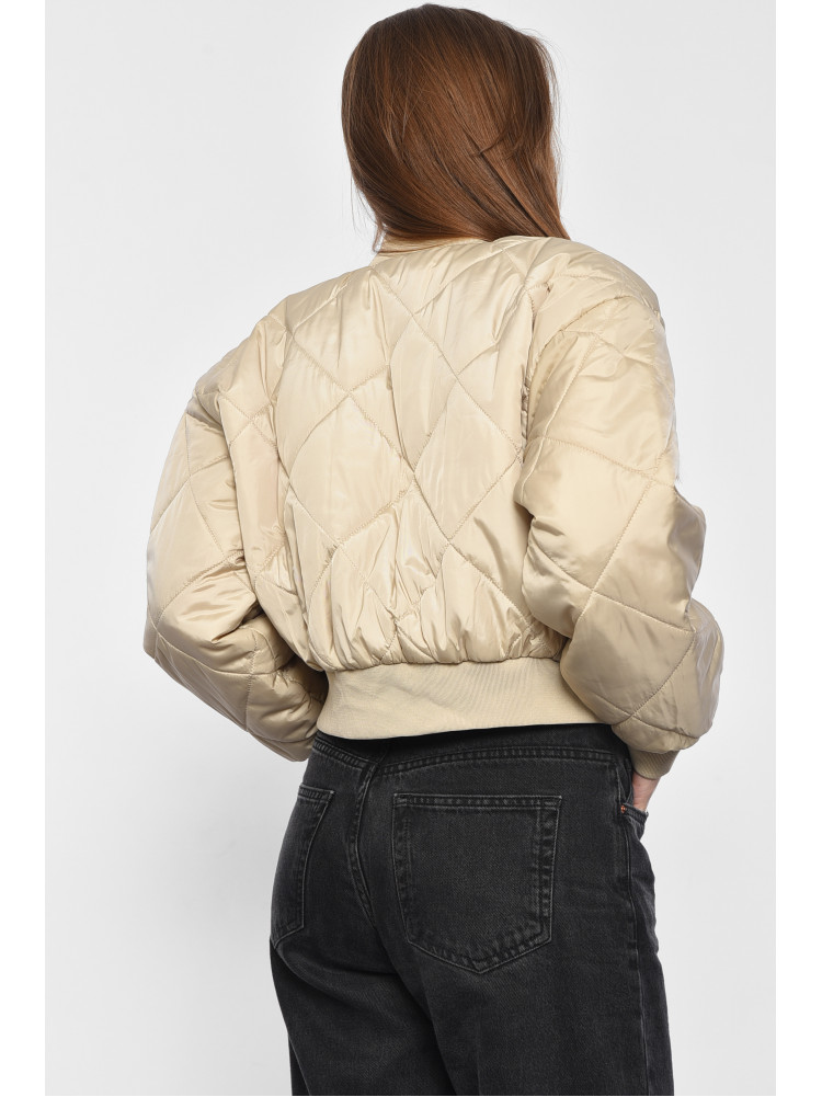 Куртка жіноча демісезонна бежевого кольору 5642 178956C
