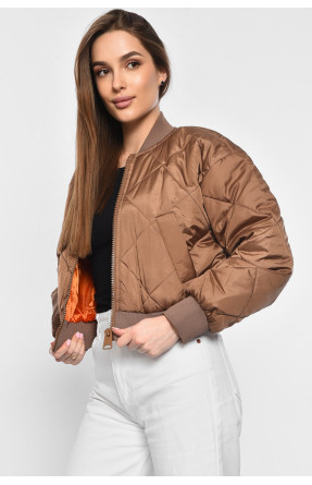 Куртка жіноча демісезонна коричневого кольору 5642 178957C