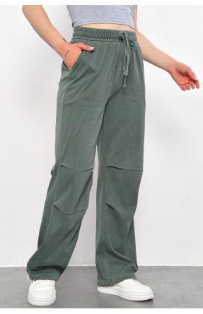 Штаны женские полубатальные зеленого цвета 561-6 179101C