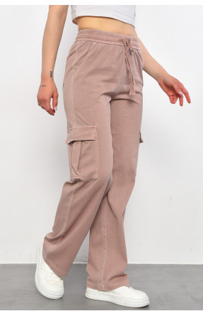 Штани жіночі напівбатальні кольору мокко 560-4 179113C