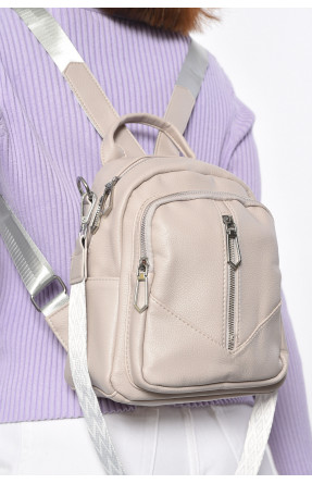 Жіночий рюкзак з екошкіри світло-сірого кольору D8805 179288C