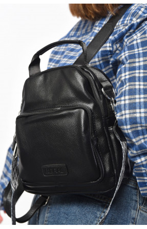 Рюкзак жіночий з екошкіри чорного кольору D8806 179290C