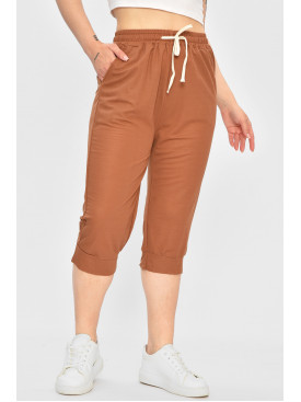 Бриджи женские батальные коричневого цвета 780-2 179867C