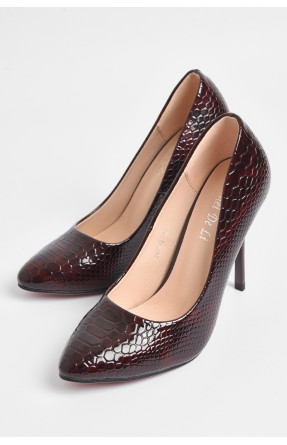 Туфлі жіночі бордового кольору 865-2 180046C