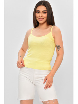 Майка жіноча трикотажна жовтого кольору 60222 180143C