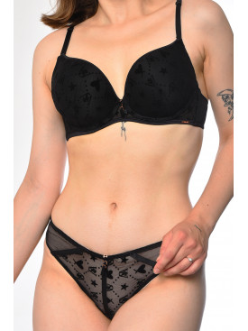 Комплект жіночий чорного кольору чашка В 6079 181526C Комплект жіночий чорного кольору чашка В 6079 181526C