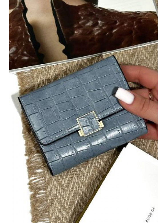 Кошелек женский из экокожи голубого цвета 231-7 181958C