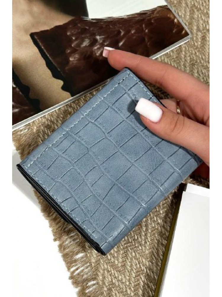 Кошелек женский из экокожи голубого цвета 231-7 181958C