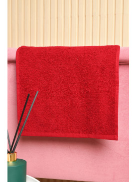 Салфетка кухонная махровая бордового цвета 182127C