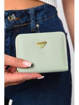 Гаманець жіночий з екошкіри салатового кольору S-10 182624C