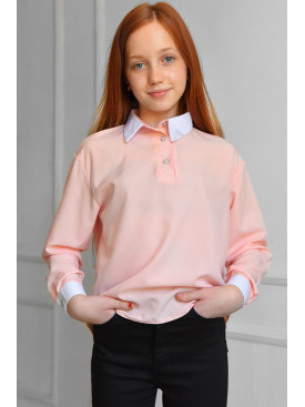 Блуза подростковая для девочки персикового цвета 182847C
