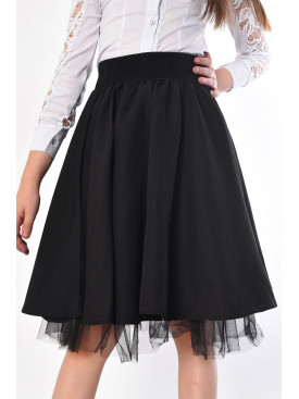 Юбка  детская  для девочки черного цвета 182908C