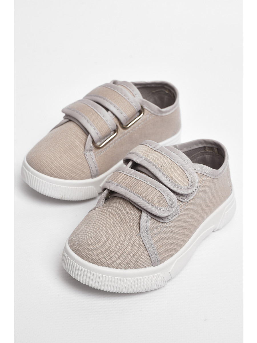 Мокасини дитячі сірого кольору на липучці ХНВ-5 183125C