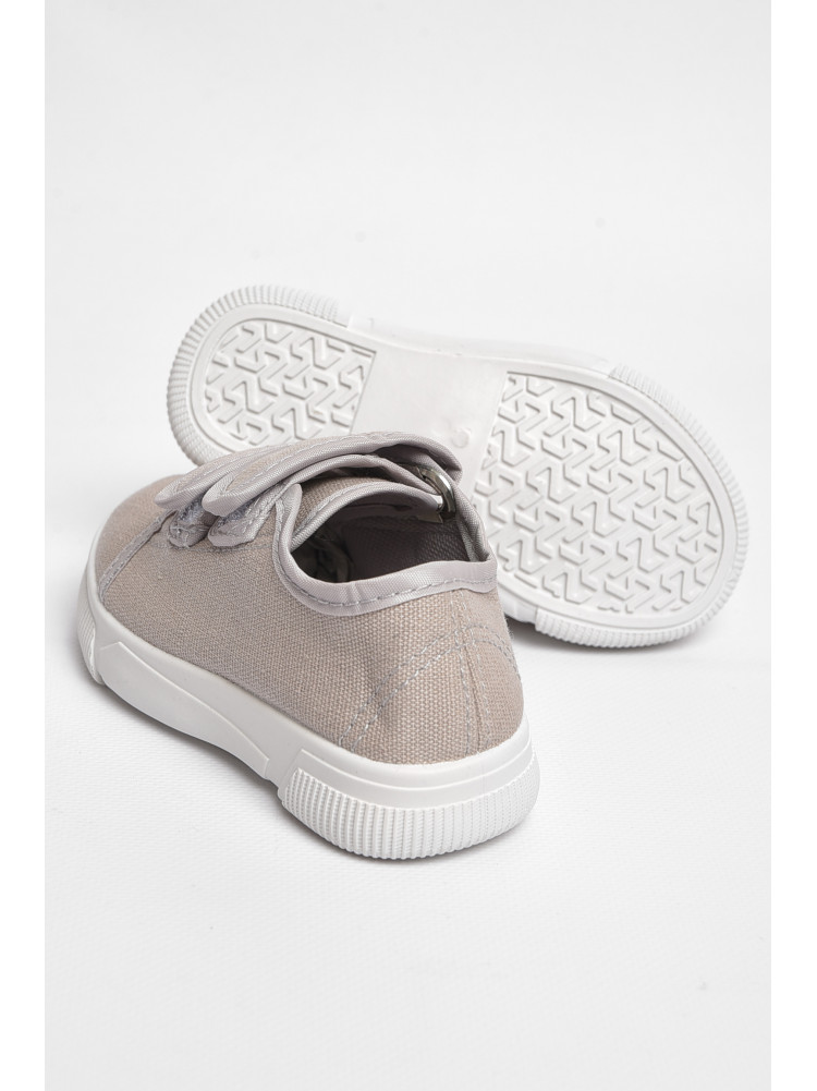 Мокасини дитячі сірого кольору на липучці ХНВ-5 183125C