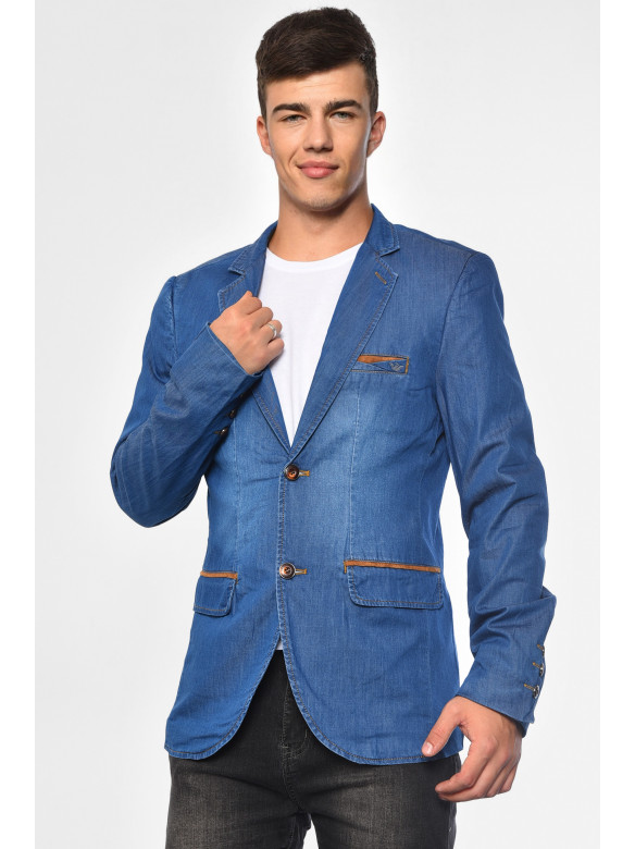 Піджак чоловічий джинсовий синього кольору UC1-01J 183235C