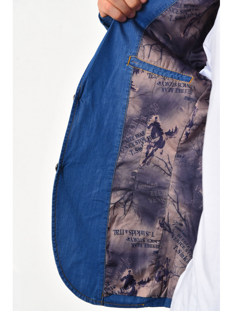 Піджак чоловічий джинсовий синього кольору UC1-01J 183235C