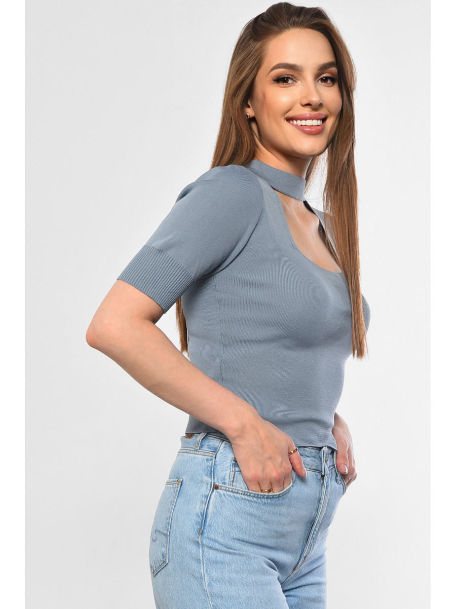 Футболка женская серого цвета 183517C