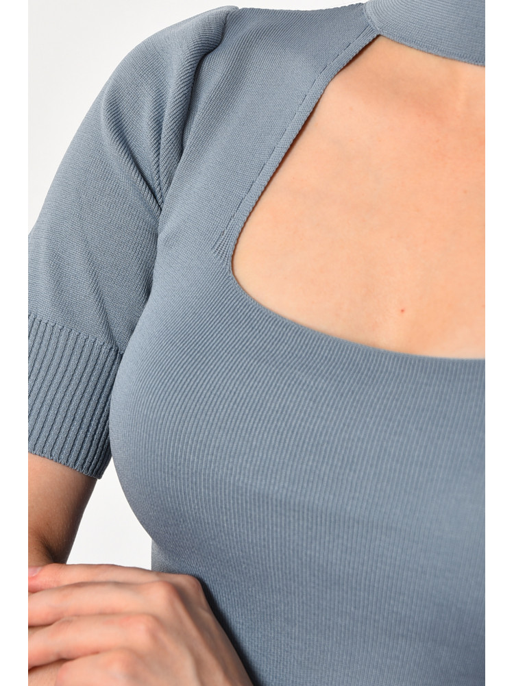 Футболка женская серого цвета 183517C