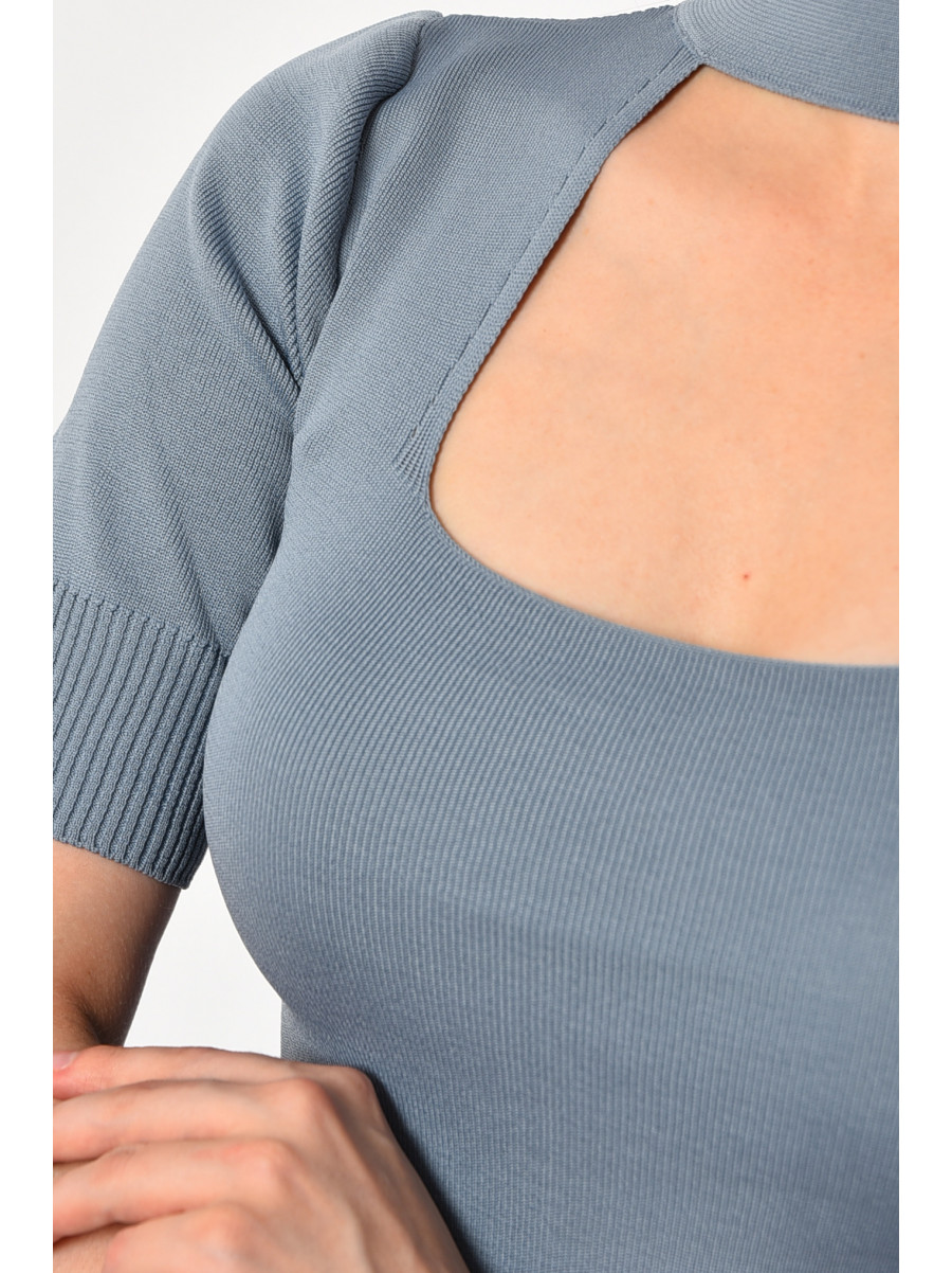 Футболка женская серого цвета 183517C