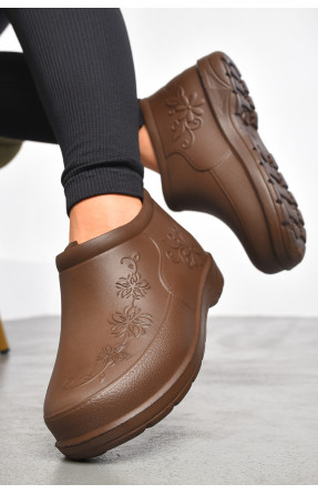 Галоши женские коричневого цвета квітка 183978C