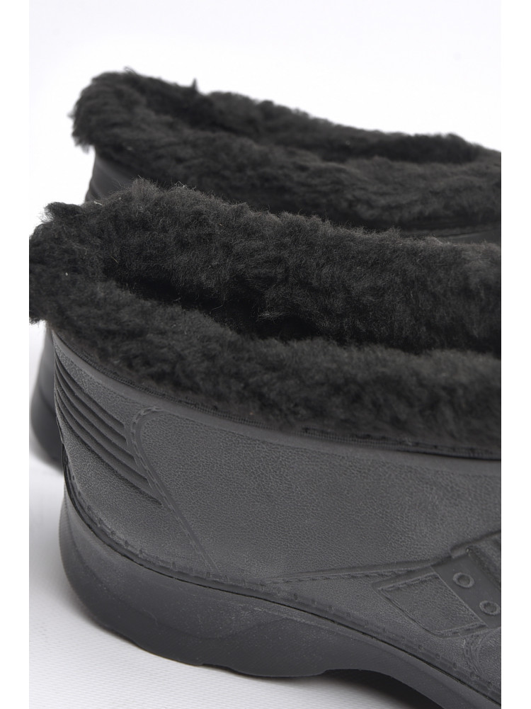 Галоши мужские на меху черного цвета OL15 184478C