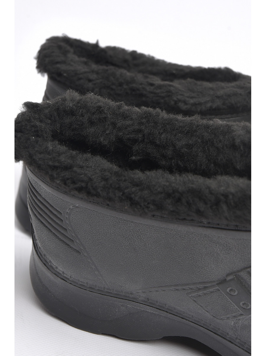 Галоши мужские на меху черного цвета OL15 184478C