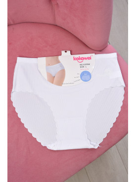 Трусы женские полубатальные белого цвета 3556 184795C Трусы женские полубатальные белого цвета 3556 184795C