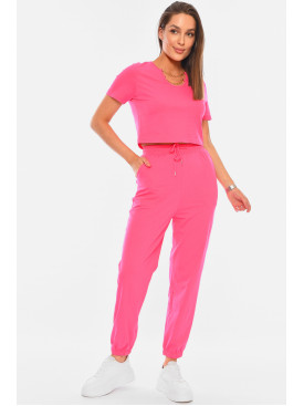 Костюм женский однотонный розового цвета 185487C Костюм женский однотонный розового цвета 185487C