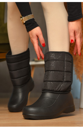 Дутики женские на меху черного цвета ЖДЛ-02 185559C Дутики женские на меху черного цвета ЖДЛ-02 185559C