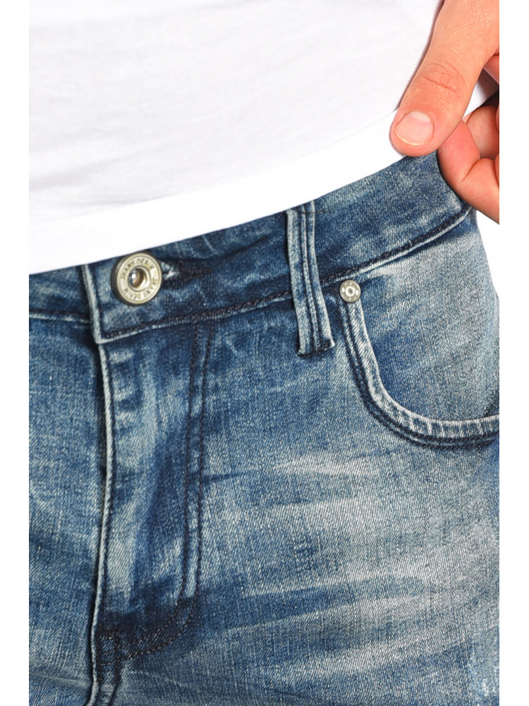 Шорти чоловічі джинсові темно-синього кольору 856 185619C