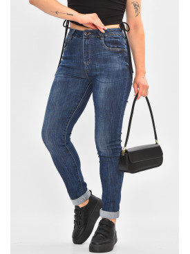Джинси жіночі темно-синього кольору 8800 186102C Джинси жіночі темно-синього кольору 8800 186102C