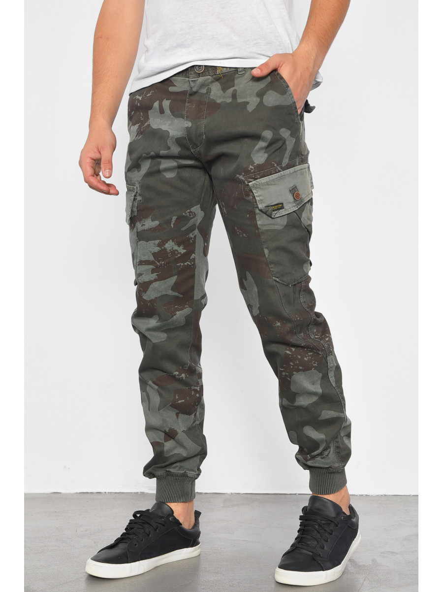 Штаны мужские камуфляжные серого цвета 186177C