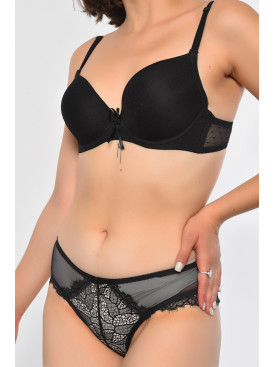 Комплект жіночий чорного кольору чашка С 6689 186477C Комплект жіночий чорного кольору чашка С 6689 186477C