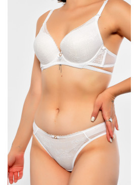 Комплект жіночий білого кольору чашка B 7063 186649C