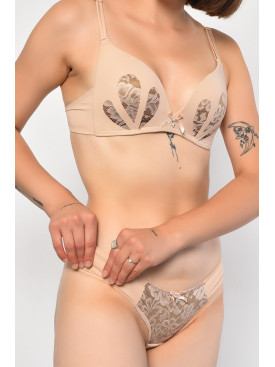 Комплект женский бежевого цвета чашка В 5906 186653C