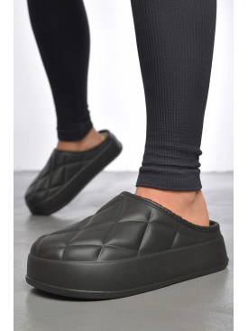 Калоші без задника утеплені чорного кольору 602 186920C