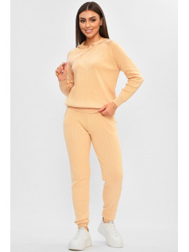 Костюм женский трикотажный бежевого цвета 830801 187071C Костюм женский трикотажный бежевого цвета 830801 187071C