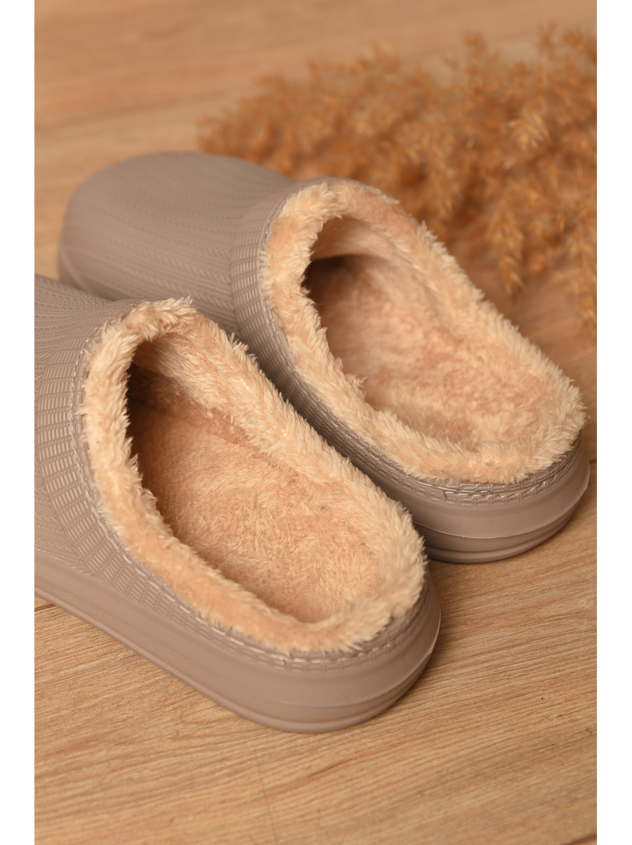 Калоші жіночі утеплені без задника бежевого кольору DH-651 187161C