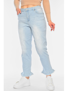Джинси жіночі блакитного кольору 187213C