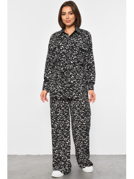 Костюм женский софт черного цвета 562 187236C