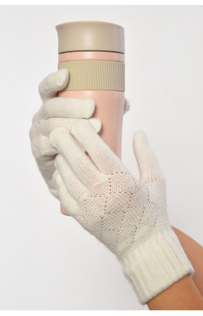 Перчатки женские трикотажные белого цвета 3832 187407C