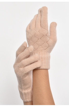 Перчатки женские трикотажные бежевого цвета 3832 187408C