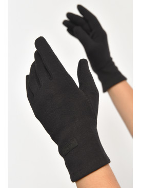 Рукавички жіночі сенсорні з начісом чорного кольору а01 187439C