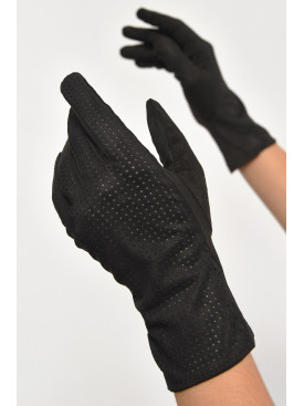 Перчатки женские текстильные  сенсорные черного цвета 187506C Перчатки женские текстильные  сенсорные черного цвета 187506C