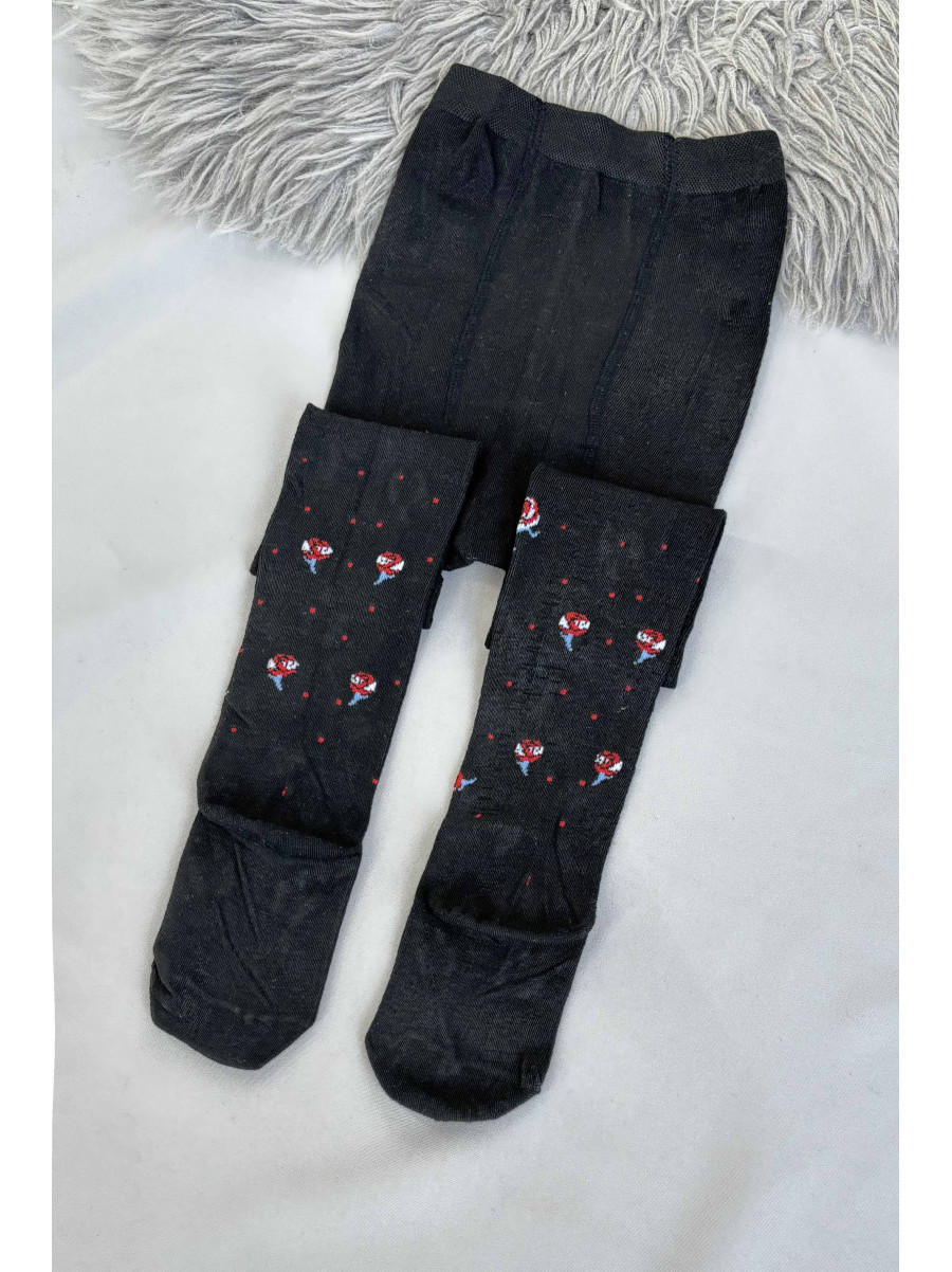 Колготи дитячі для дівчинки чорного кольору r-016 187576C