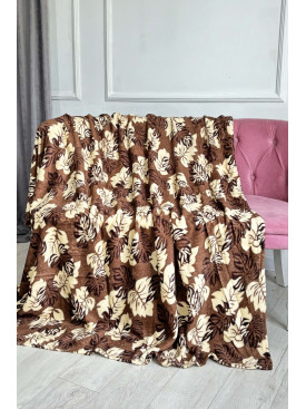 Плед коричневого кольору з принтом розмір 180*220 187657C
