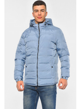 Куртка мужская демисезонная голубого цвета 91065 187827C